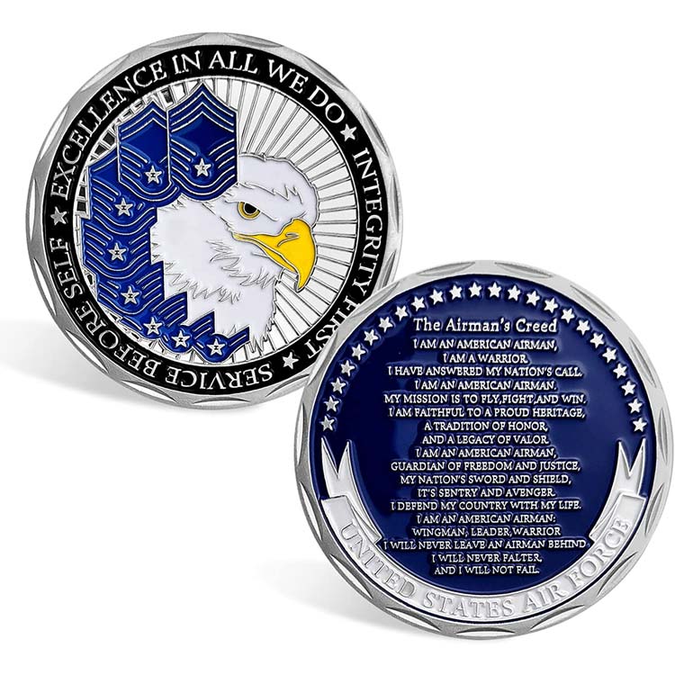 Moneta personalizzata US Air Force Challenge Colorized F-35 Lightning II Fighter Jet Military Coin