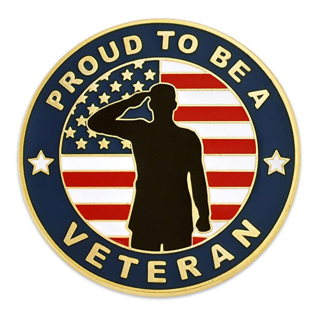 Esercito Navy Air Force Marine Corps Spilla militare smaltata placcata oro personalizzata