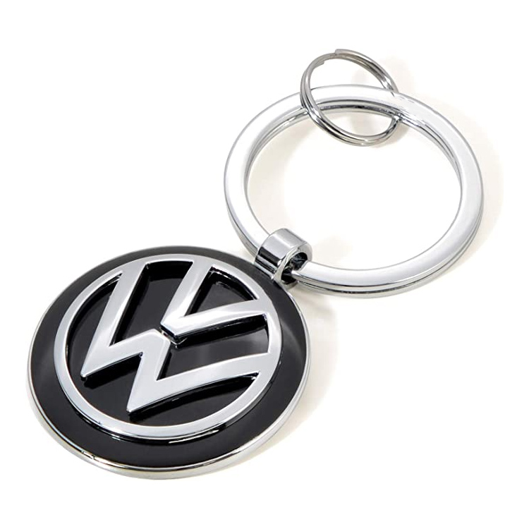 Portachiavi in ​​​​metallo personalizzato Volkswagen portachiavi argento logo VW