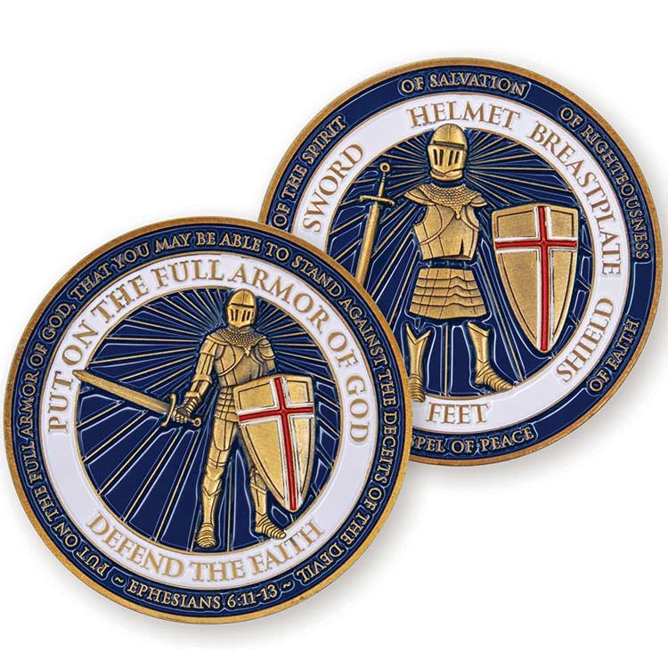 Moneta personalizzata della sfida della Croce Rossa Cavaliere Templare