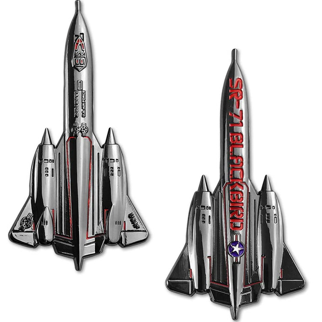 Regalo dell'aviatore a forma di aereo militare con moneta da sfida personalizzata