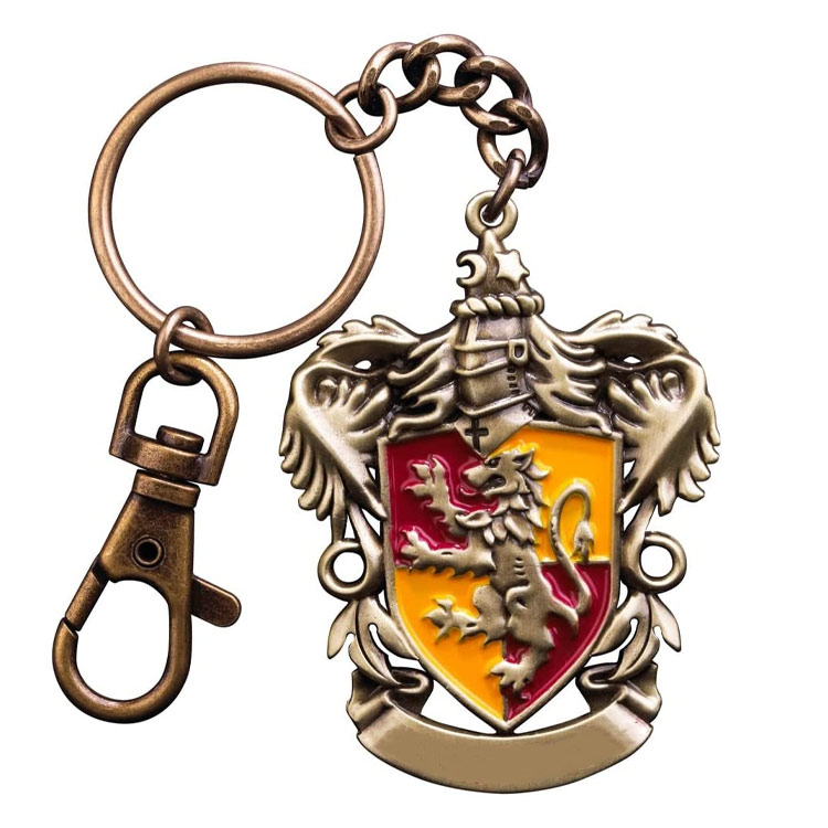 Portachiavi personalizzato HARRY POTTER Grifondoro School Crest Peltro