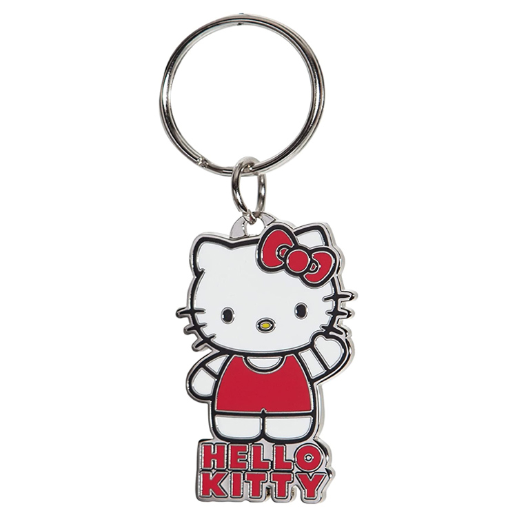 Portachiavi personalizzato in peltro con testa di Hello Kitty